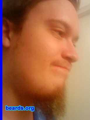 Mattias
Bearded since: 2011. I am an experimental beard grower.

Comments:
I grew my beard because I wanted to see how it would look.

How do I feel about my beard?  So far, I think it's pretty cool. I just want it to get longer.
Keywords: goatee_only