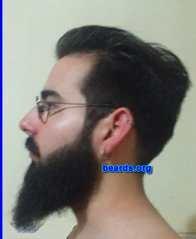 Emre
Bearded since: 2009. I am a dedicated, permanent beard grower.

Comments:
Why did I grow my beard?  When I was a child, my uncle had a long, really-long beard. I adored him. I always wanted a beard like him. When I graduated to high school, I think I can grow now: wolverine, goatee, and now full beard.

How do I feel about my beard?  Love it. I can't remember my face shape. If I must be made to shave, I would be totally crying.
Keywords: turkey full_beard