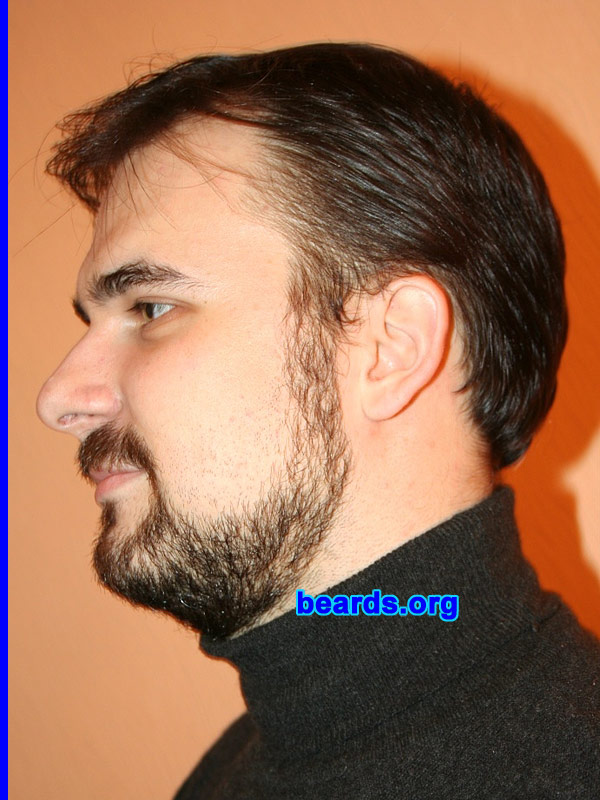 Mikhail M.
Bearded since: 2009.  I am an experimental beard grower.

Comments:
I grew my beard because I always liked a full beard. I have to try growing it during Christmas holidays.  Photos show three weeks of growth.

How do I feel about my beard? I am definitely going to continue.
Keywords: full_beard