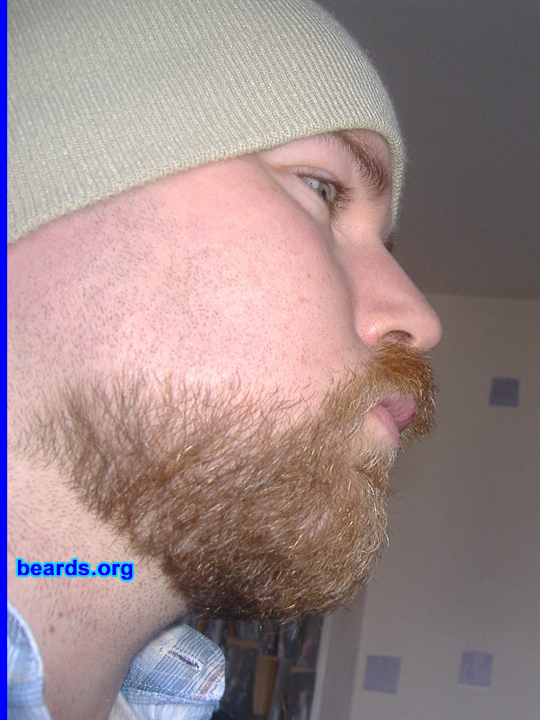 Alan M.
Bearded since: 1992 (on and off).  I am an occasional or seasonal beard grower.

Comments:
I just go with how I feel on a monthly basis. Sometimes I won't shave for a couple of days and think, "sod it," I'll grow some kind of beard for a while... On the flip side, I stay clean shaven for a few weeks at a time also...

I originally grew a beard (full face) to emulate my late father who had a fantastic "Grizzly Adams" style beard back in the '70s.

How do I feel about my beard?  Would prefer my facial hair to be darker, like my head hair...instead I get brown/ginger/blonde/black all through it in various places. Not too happy that my beard lacks thickness around my bottom lip area.
Keywords: goatee_mustache