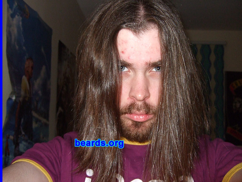A.P.
Bearded from 2007 to 2008 (R.I.P.).  I am an experimental beard grower.

Comments:
I grew my beard because I couldn't be bothered to make an effort with my looks anymore. LOL.

How do I feel about my beard?  Very good. Easy to intimidate people.
Keywords: goatee_mustache