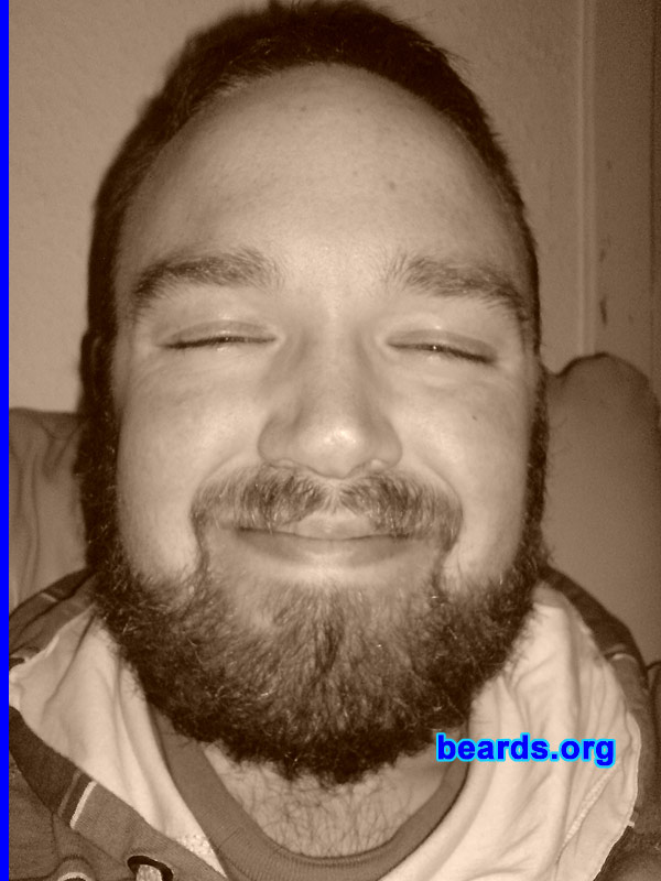 Andrew M.
Bearded since: 2007.  I am a dedicated, permanent beard grower.

Comments:
I didn't like shaving every day and thought a beard would be the perfect solution.

How do I feel about my beard? It makes me feel more masculine and confident. It's a good talking point.  And it keeps me warm in winter!!
Keywords: full_beard