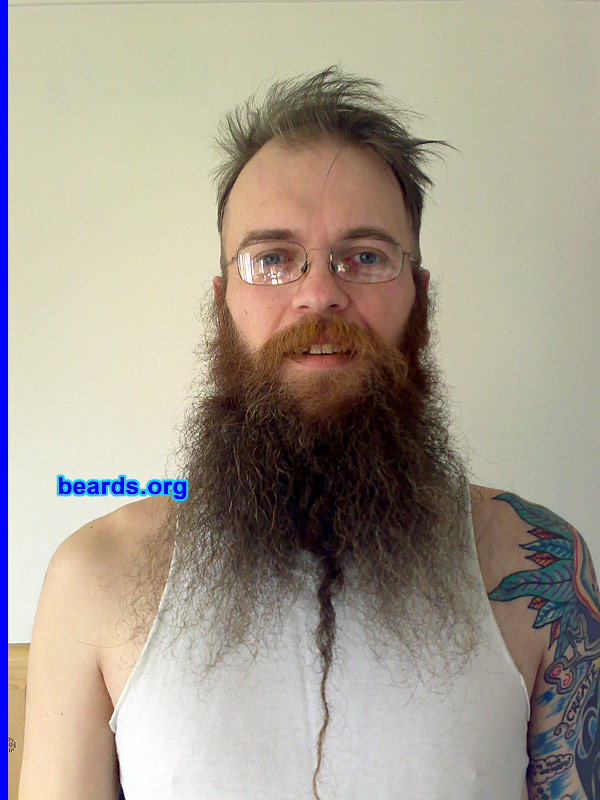 Andy H.
Bearded since: 1992.  I am a dedicated, permanent beard grower.

Comments:
Why did I grow my beard? Started as a dare at seventeen and I've now not been without a beard of some description ever since.

How do I feel about my beard? Passionately. Beardlessness just seems wrong.
Keywords: full_beard