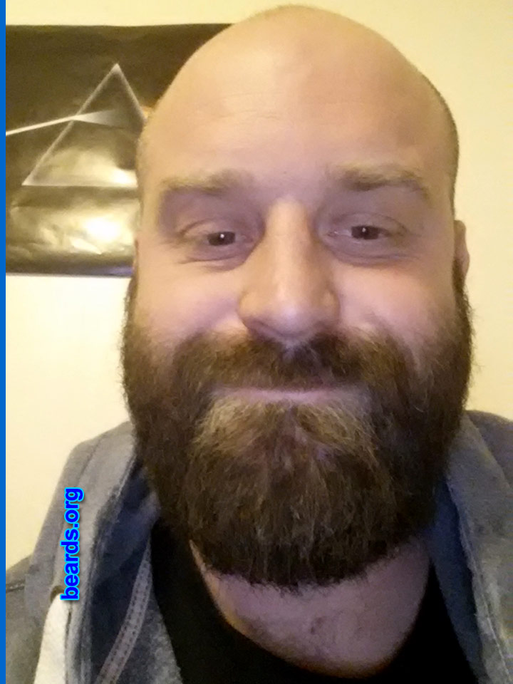 Adam
Bearded since: 2014. I am a dedicated, permanent beard grower.

Comments:
Why did I grow my beard? I've had a beard on and off for six years.  This time it's on for good.

How do I feel about my beard? My beard gives me my power. I love it.
Keywords: full_beard