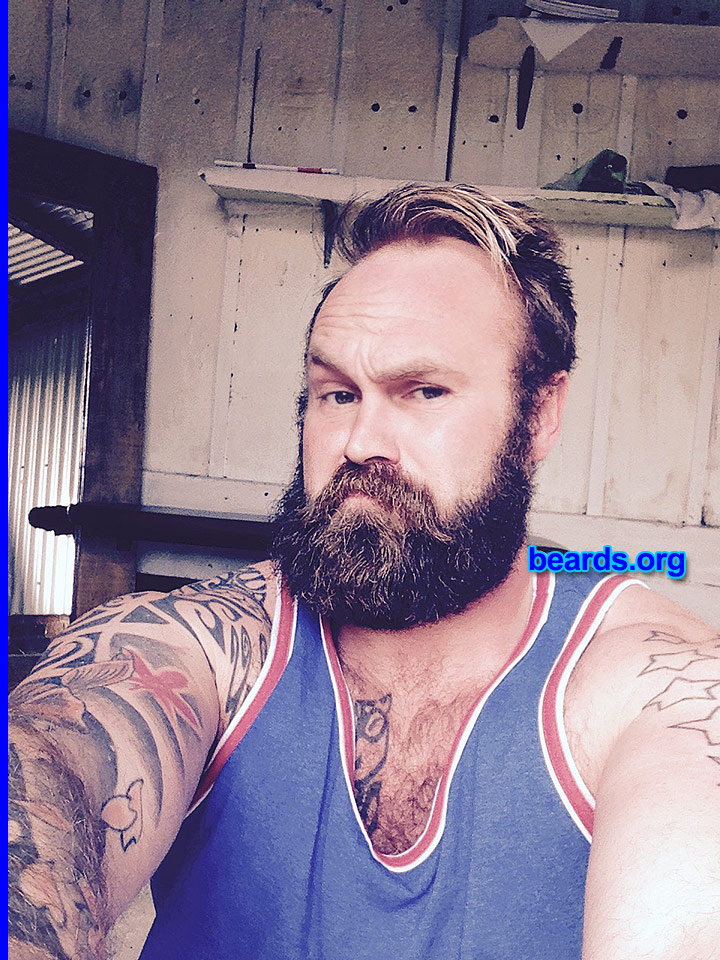 Chris M.
Bearded since: 2002. I am a dedicated, permanent beard grower.

Comments:
Why did I grow my beard? Love having a beard! You can always experiment!

How do I feel about my beard? Gives me an indescribable authority! 
Keywords: full_beard