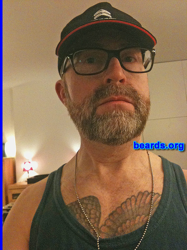 Dave R.
Bearded since: 2010.

Comments:
Why did I grow my beard? I had strong growth.

How do I feel about my beard? It's thick and coarse.
Keywords: full_beard