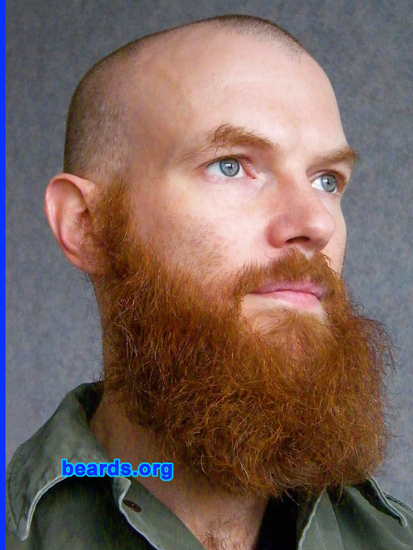 Ed B.
Bearded since: 1995.  I am a dedicated, permanent beard grower.

Comments:
I grew my beard because it's a man mask; men look more masculine with furry faces.

How do I feel about my beard?  I've always had a full beard, but this is the first year I've let it grow long. It gets more interesting the longer it gets. I also seem to be meeting more interesting people. From now on, I think I'll keep my beard long enough to remain counter-cultural.
Keywords: full_beard