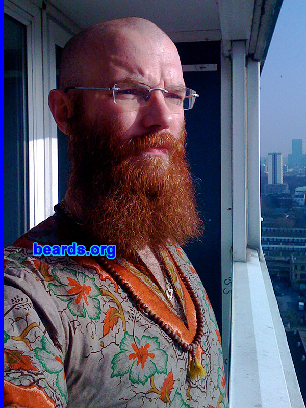 Ed B.
Bearded since: 1995. I am a dedicated, permanent beard grower.

Comments:
I grew my beard because it's a man mask; men look more masculine with furry faces.

How do I feel about my beard? I've always had a full beard, but this is the first year I've let it grow long. It gets more interesting the longer it gets. I also seem to be meeting more interesting people. From now on, I think I'll keep my beard long enough to remain counter-cultural.
Keywords: full_beard