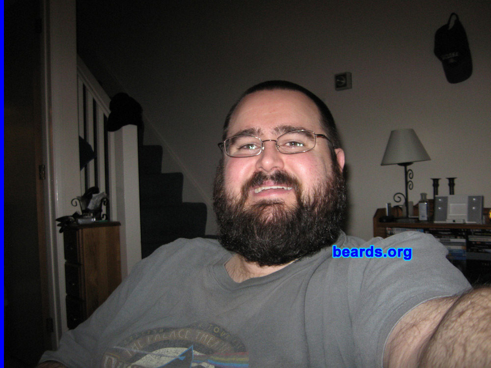 Glass
Bearded since: 2009.  I am a dedicated, permanent beard grower.

Comments:
I grew my beard because I got tired of shaving to maintain a goatee.

How do I feel about my beard? I love it.  It is thicker than I ever thought it could be. It is especially helpful in the winter for keeping my face warm.
Keywords: full_beard