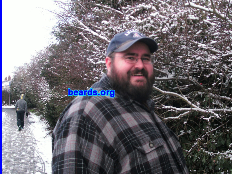 Glass
Bearded since: 2009.  I am a dedicated, permanent beard grower.

Comments:
I grew my beard because I got tired of shaving to maintain a goatee.

How do I feel about my beard? I love it.  It is thicker than I ever thought it could be. It is especially helpful in the winter for keeping my face warm.
Keywords: full_beard