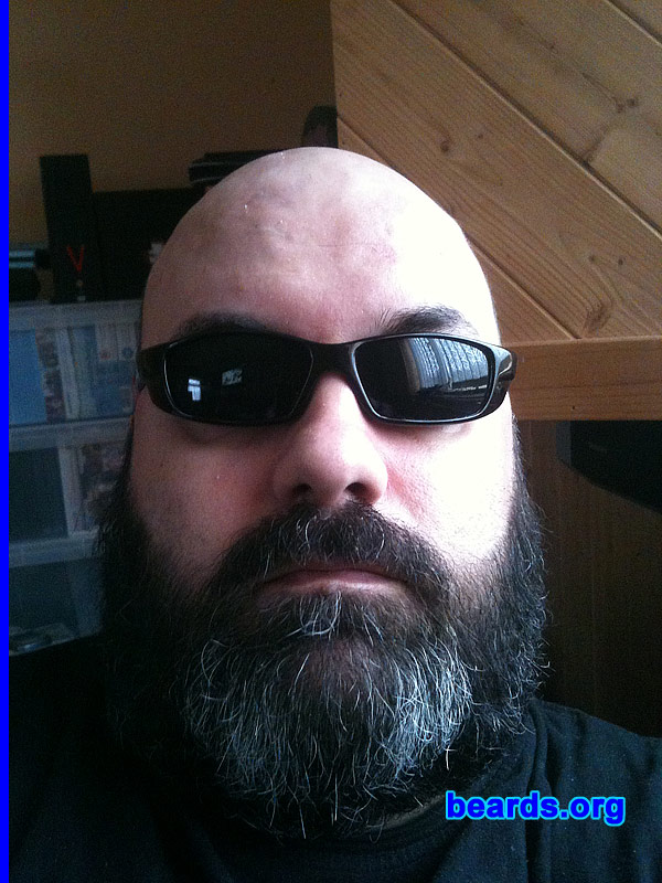 Ged K.
Bearded since: 2009. I am a dedicated, permanent beard grower.

Comments:
I've always wanted a beard since I was a small child in the '70s and now I've got one.  LOL.

How do I feel about my beard?  Love growing it.  I'm going for a year beard and won't stop 'til I get one.
Keywords: full_beard