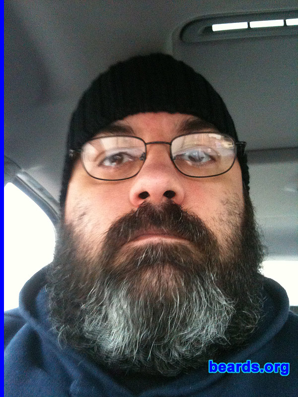 Ged K.
Bearded since: 2009. I am a dedicated, permanent beard grower.

Comments:
I've always wanted a beard from my childhood in the '70s and now I've got one.

How do I feel about my beard? I'm going for a year beard, I love it so much.
Keywords: full_beard