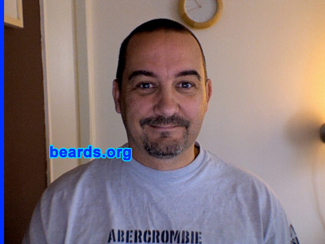 Ian P.
Bearded since: 2009.  I am an experimental beard grower.

Comments:
Why did I grow my beard?  Always wanted to do it and never had the courage.  Shaved my head last year and that was accepted.  So now I'm going for the full beard.

How do I feel about my beard? It's a bit patchy at the moment, but I'm only in week three.  So hoping for some improvement by week six.
Keywords: goatee_mustache