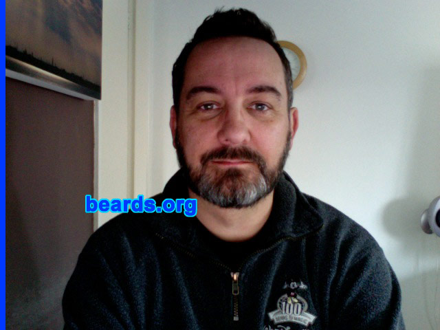 Ian P.
Bearded since: 2009. I am an experimental beard grower.

Comments:
Why did I grow my beard? Always wanted to do it and never had the courage. Shaved my head last year and that was accepted. So now I'm going for the full beard.

How do I feel about my beard? Still growing.  Seen here at week seven. 
Keywords: full_beard