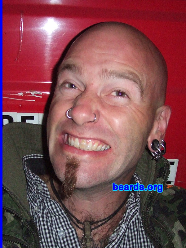 Jon G.
Bearded since: 1989.  I am a dedicated, permanent beard grower.

Comments:
I grew my beard because it makes my nose look smaller.

How do I feel about my beard?  Love it.
Keywords: goatee_only