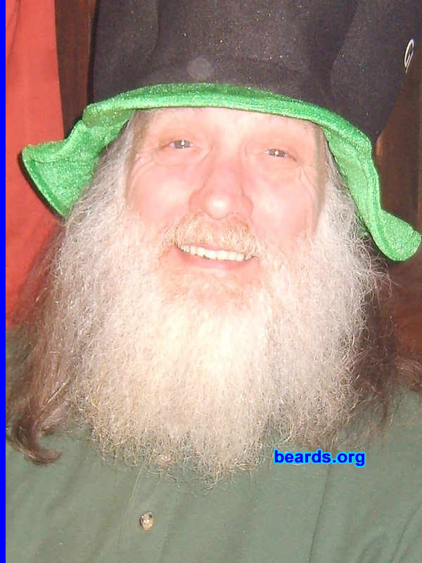 Kenneth Moreton
Bearded since: 2005.  I am an experimental beard grower.

Comments:
I grew my beard because, apart from playing Santa, I want to be a large leprechaun.

Keywords: full_beard