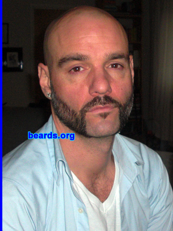 Lee Jackson
I am an experimental beard grower.

Comments:
I grew my beard because it is a great way to change my look, particularly as I have no hair on my head!

How do I feel about my beard?  Love the way it feels and looks, like tending a small garden!
Keywords: mutton_chops soul_patch