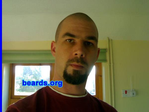 Mike
Bearded since: 1994.  I am a dedicated, permanent beard grower.

Comments:
I grew my beard because I had a bike accident resulting in stitches in my chin and couldn't shave. The stitches went but the beard stayed!

How do I feel about my beard?  I love my beard. I vary between a full beard and goatee. I am currently seeing how long I can grow it.
Keywords: goatee_mustache