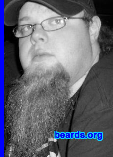 Mike
Bearded since: 2006.  I am a dedicated, permanent beard grower.

Comments:
I've had all types of facial hair and after a few years of deciding, I thought it was the best way to show my true metal roots and grow a goatee.  It's taken nearly three years to get it to where it is today and I'm still growing it.

How do I feel about my beard? I like it.  I stand out in a crowd, so I don't mind people asking about why I grow it what does it mean and so on.
Keywords: goatee_only