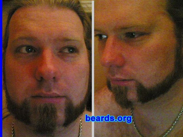 Neil Langley
Bearded since: 1999.  I am a dedicated, permanent beard grower.

Comments:
I grew my beard at first because I couldn't previously, then I loved it. My beard is ever evolving.  Occasionally I change it slightly...little tweaks here and there, but nearly always around the same sort of base.

Beards are great.  I don't think I could go without a beard now. I highly recommend them to anyone who can.
Keywords: mutton_chops