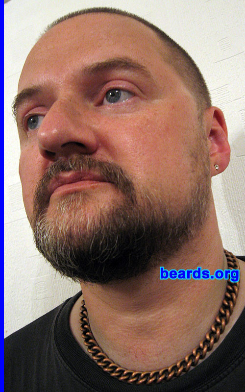 Nigel
Bearded since: 2008.  I am a dedicated, permanent beard grower.

Comments:
Having wanted to have a beard for many years, I researched the subject and eventually discovered beards.org. From that moment on, I knew that the only way forwards for me was to follow your example and grow a full beard. beards.org massively inspired me in my journey, but that's another story. Grateful thanks.

How do I feel about my beard?  I am constantly seeking a perfection that, unfortunately, cannot be realized. When I see the guys on beards.org (particularly Steven), I know I can not have the perfect beard, but the site has made me realize that it's not wrong to hope.
Keywords: full_beard