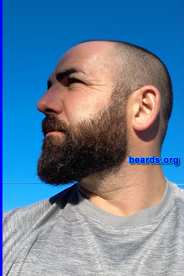 Neill S.
Bearded since: 2014
Description: I am a dedicated, permanent beard grower.

Comments:
Why did I grow my beard? Always had some kind of stubble /goatee but recently decided to try and test the growth to give me more of a personality.

How do I feel about my beard?  Since doing my homework, knowing how to take care of my beard, I feel like I've had man-up sandwich.  The more positive comments makes me wanna keep my fur.  The negatives make me more determined.  I love my beard as I do my family.  Makes me confident.
Keywords: full_beard