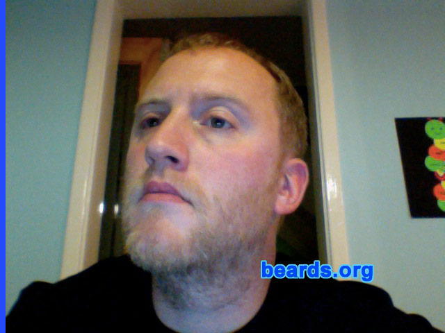 Stuart P.
Bearded since: 2011. I am an experimental beard grower.

Comments:
I cut myself shaving and then couldn't shave for about two weeks, by which time I liked what was happening.

How do I feel about my beard? I wouldn't be without it and love the different colors I have.
Keywords: stubble full_beard