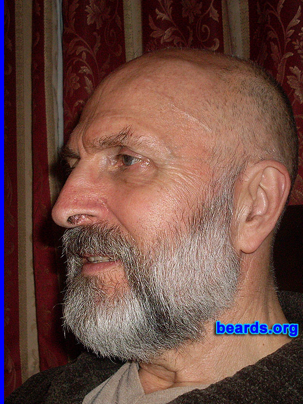 Steve
Bearded since: 2012. I am an experimental beard grower.

Comments:
I am growing my beard to see how I will look with one.

How do I feel about my beard? It's looking good, the thicker it grows. Very pleased with it at present.
Keywords: full_beard