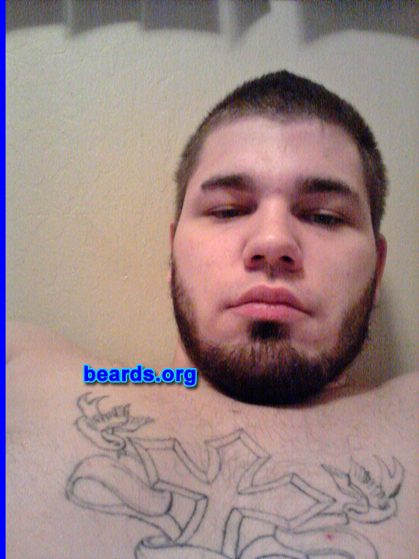 Chris
Bearded since: 2012. I am a dedicated, permanent beard grower.

Comments:
Why did I grow my beard? To stay warm, and join the rites of manhood. I have grown it out many times and came to the conclusion, I want a mountain man beard. I am at two weeks in this growth.  Well, to be honest it's mine and my wife can't take this away.

How do I feel about my beard? I love it.  It makes me feel free.
Keywords: chin_curtain