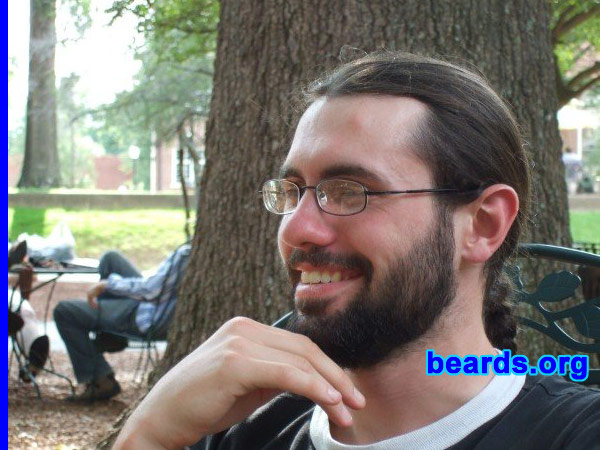 Owen
Bearded since: 2006.  I am a dedicated, permanent beard grower.

Comments:
I grew my beard originally because I hate shaving, but now I just really love having a beard. To me, the beard is the quintessence of being a man.

How do I feel about my beard? I love my beard.
Keywords: full_beard