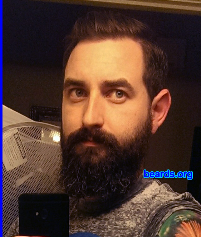 Drew S.
Bearded since: 2013. I am a dedicated, permanent beard grower.

Comments:
Why did I grow my beard? It started as a contest with friends and turned into a permanent lifestyle choice.

How do I feel about my beard? I love it. Wish I had started earlier.
Keywords: full_beard