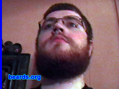 Nickolas
Bearded since: 2005.  I am a dedicated, permanent beard grower.

Comments:
I grew my beard because I hate shaving and it is the natural way.

How do I feel about my beard?  I think it's great and it makes me feel like a man.
Keywords: full_beard