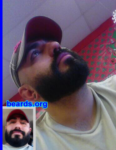 Gregory A.
Bearded since: 2010. I am a dedicated, permanent beard grower.

Comments:
I grew my beard because I have been told by a lot of friends that it looks good.

How do I feel about my beard?  I like it a lot.   I hate when my barber messes it up.  So I'm learning how to take care of it my self.  Right now I'm just trying to make it look thick...and looking for a style.
Keywords: full_beard