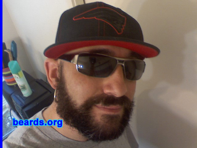 Justin Cardoza
Bearded since: October 1, 2009.  I am an occasional or seasonal beard grower.

Comments:
My wife always prods me to grow my beard during FOOTBALL season. I grew it out and my wife and my four kids just LOVE IT!!!

How do I feel about my beard? I like my beard.  I call it the CARDOZA BEARD. My pops and my uncle have had beards all their lives.  So I align perfectly with my family.
Keywords: full_beard