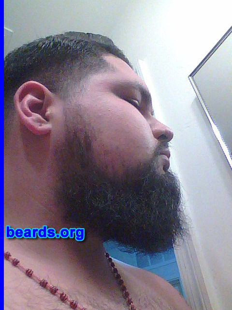 JosÃ© Luis L.
Bearded since: 2008. I am an experimental beard grower.

Comments:
Why did I grow my beard? Always had a beard.  But I always kept it trimmed tight. I've been growing it out for a few months now to try something different and I'm glad I did.

How do I feel about my beard? I feel my cheek line naturally grows lower than I would like but it's coming in slowly.
Keywords: full_beard