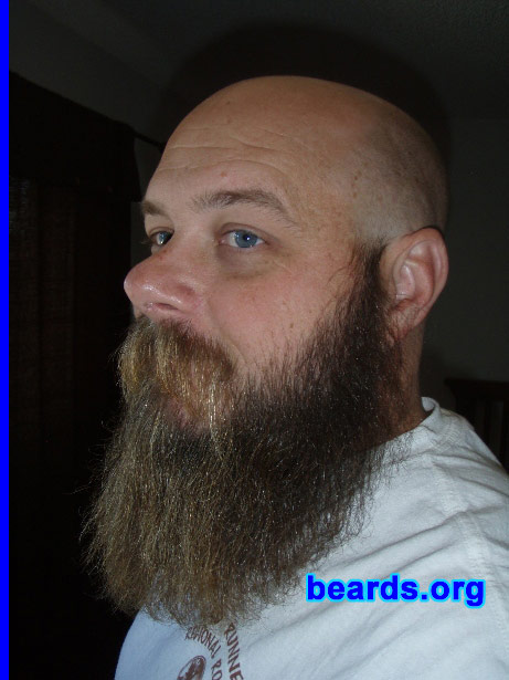 Mark
Bearded since: February 2009.  I am a dedicated, permanent beard grower.

Comments:
I grew my beard because I didn't have the corporate world dictating my look.

How do I feel about my beard? Love it, the longer the better.
Keywords: full_beard