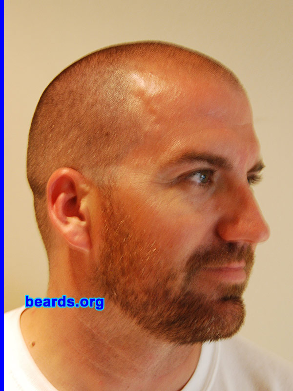 Brian S.
Bearded since: 2009.  I am an experimental beard grower.

Comments:
I heard the quote "There are two kinds of people who go beardless: women and boys, and I am neither." And I had to grow a beard.

How do I feel about my beard? It has been a little less than two weeks, but it's turning out great!
Keywords: stubble full_beard
