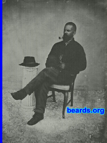 Dave
Bearded since: 1984. I am a dedicated, permanent beard grower.

Comments:
I grew my beard because I love facial hair. Since I usually shave or buzz my head, the beard gives me a chance to be more creative.

Pretty happy with it.

Note: Dave appears here in a US Civil War reenactment simulated antique photo.
