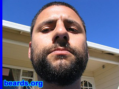 Dave
Bearded since: 2008.  I am a dedicated, permanent beard grower.

Comments:
I usually wear a goatee and mustache. I've attempted a beard several times in the past, but always met ridicule from co-workers. I've hit thirty-two this year and just got sick of shaving or carving hair art on my face. It's been seven weeks from a razor and I can say this time feels different. I'm not so much trying to grow a beard this time; I'm just not shaving anymore!

How do I feel about my beard?  I love it! It's a natural part of my face that I'll never be without. I look forward to it growing in thicker and fuller as time goes on. I knew that one day I would use a beard trimmer for more than just a goatee...  My bearded fellows, that day has come!
Keywords: full_beard