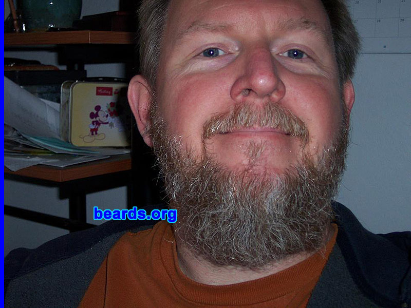 Dennis S.
Bearded since: 1986.  I am a dedicated, permanent beard grower.

Comments:
I grew my beard to look older.

How do I feel about my beard?  I love it...love to tug it.
Keywords: full_beard