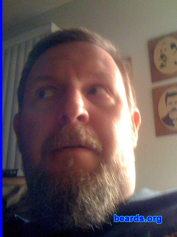 Dennis S.
Bearded since: 1986.  I am a dedicated, permanent beard grower.

Comments:
I grew my beard to look older.

How do I feel about my beard?  I love it...love to tug it.
Keywords: goatee_mustache