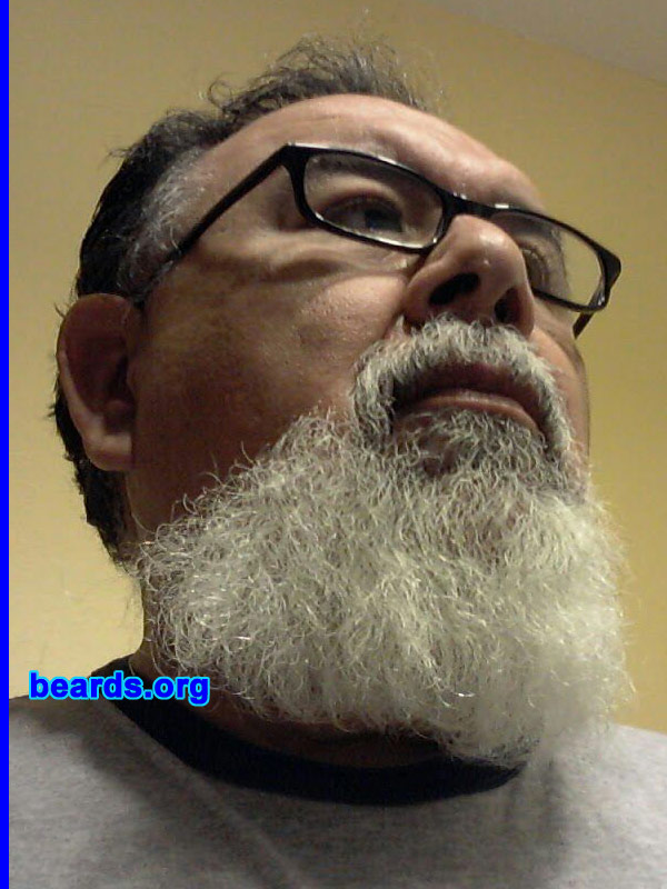 David G.
Bearded since: 1990.

Comments:
I grew my beard to add "character" to my face.

How do I feel about my beard? I love my beard. I clean it and condition it every day, sometimes twice!
Keywords: goatee_mustache