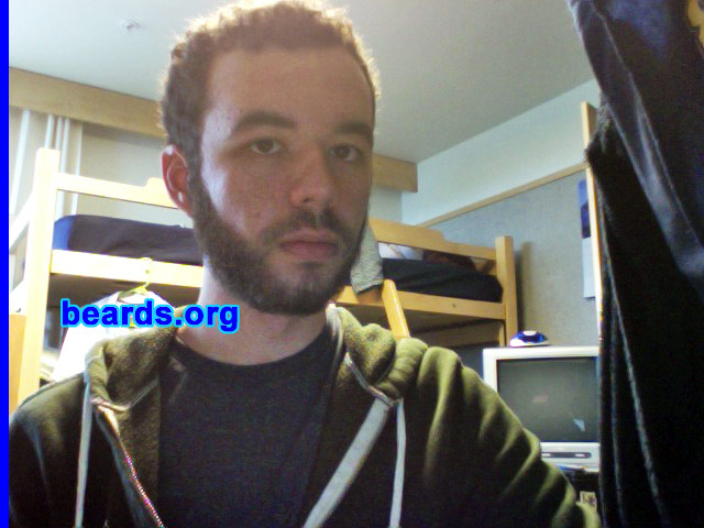 Ethan
Bearded since: 2009.  I am an experimental beard grower.

Comments:
Why did I grow my beard? For one, I hate shaving. But more importantly, I think beards can be aesthetically pleasing and I don't see any logical reason why men shouldn't have them.

How do I feel about my beard?  Feels good.
Keywords: full_beard