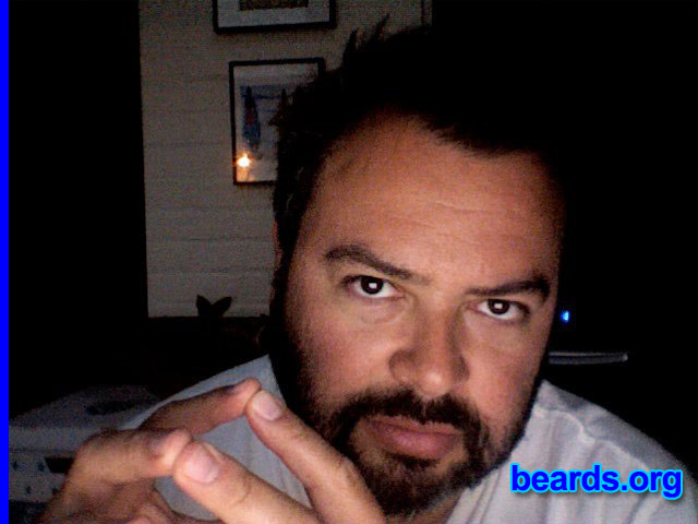 Eloy D.
Bearded since: 2009. I am a dedicated, permanent beard grower.

Comments:
Why did I grow my beard?  To look wiser and more mature. It really highlights my jaw line. ;)

How do I feel about my beard?  Makes me feel amazing.
Keywords: full_beard