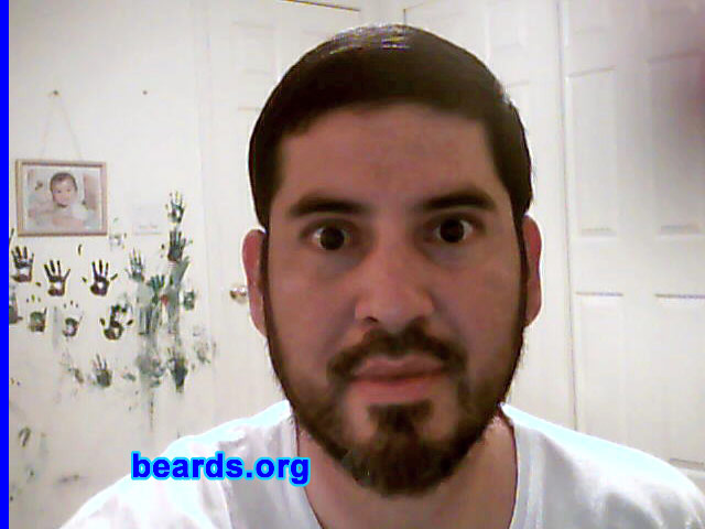 Gabriel
Bearded since: 2003, off and on. I am an experimental beard grower.

Comments:
For me, it's a religious devotional act as well as an act of beautification and a way of going against the grain of what most people in society find desirable about a man.

How do I feel about my beard? I'm content with it. I realized that if I just stopped trying to grow the "perfect" beard, and started to just grow one that has the basic shape that I like, even though it's rough around the edges, then I should be able to pull it off...successfully growing a beard that is.
Keywords: full_beard