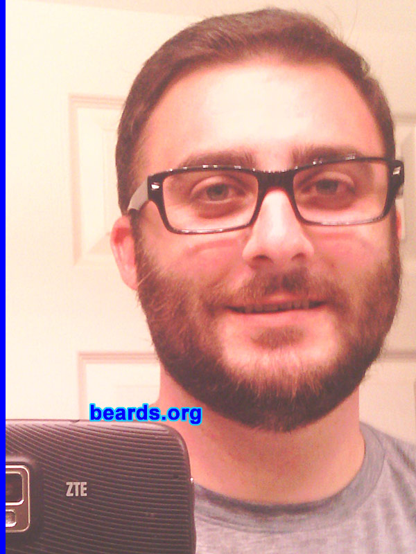 Hans N.
Bearded since: August 4, 2012. I am an experimental beard grower.

Comments:
I grew my beard because I finally can. The military wouldn't allow it. So now the freedom starts.

How do I feel about my beard? Wasn't sure at first.  But after five weeks, I love it.
Keywords: full_beard