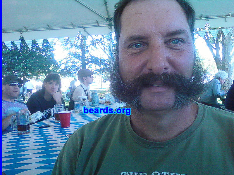 Irv
Bearded since: 1977. I am a dedicated, permanent beard grower.

Comments:
I don't always have a beard, but always have the 'stache.

How do I feel about my beard? I look like my brother if I shave. Therefore I don't.
Keywords: mutton_chops