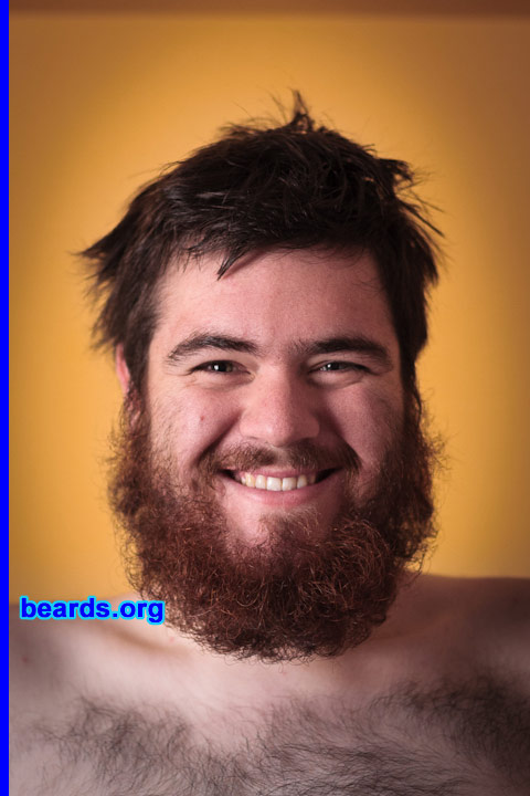 Isaiah
Bearded since: 2008.  I am an experimental beard grower.

Comments:
I've been at least stubbled since 2008.  But at the end of 2011 I decided to grow a full beard because I quit my job and I was about to spend a year traveling the world. What's a good backpacker without a beard?

How do I feel about my beard? My face feels naked without it. 
Keywords: full_beard