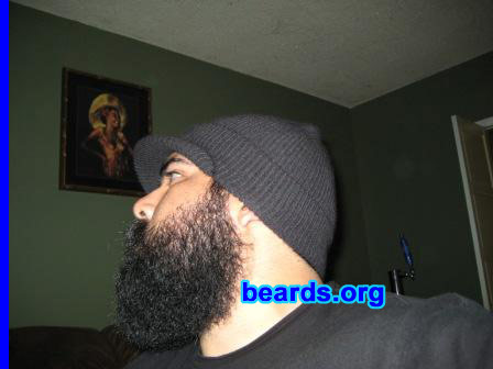 Joel
Bearded since: 1999.  I am an occasional or seasonal beard grower.

Comments:
My pop had his beard for thirty years and that inspired me to give it a try.

How do I feel about my beard?  I think that it looks good but can be better. I wish I grew a better mustache and soul patch.
Keywords: full_beard