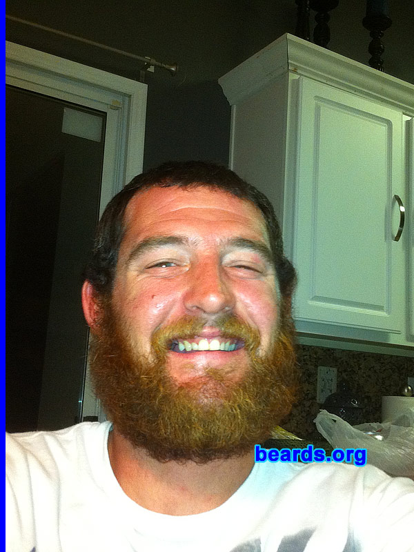 Joshua F.
Bearded since: 2006.  I am a dedicated, permanent beard grower.  My buddy says I am an occasional or seasonal beard grower, but I always have a beard.

Comments:
My grandpa had a beard from my birth until his death. I want to follow in his footsteps.

How do I feel about my beard? I love my beard.
Keywords: full_beard